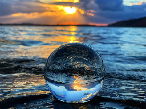 ITAP of the sunset and a lensball : r/itookapicture