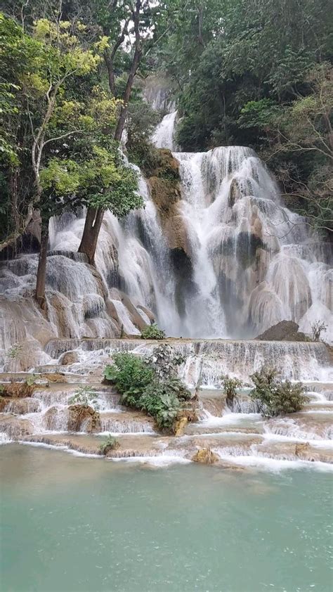 Kuang Si Falls | Beautiful scenery nature, Beautiful locations nature, Beautiful waterfalls