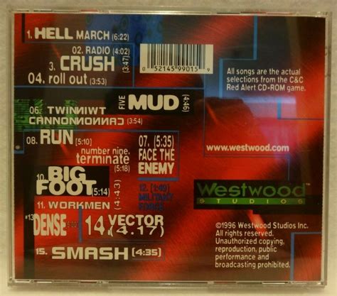 The Music of Command and Conquer Red Alert Soundtrack CD - Merchandise