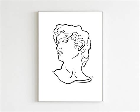 Julius Caesar Wall Art Watercolour Roman Sculpture Head Statue Poster