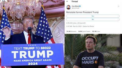 Elon Musk Issues Twitter Poll To Decide If Former Us President Donald Trumps Should Return From