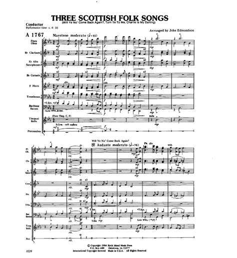 Three Scottish Folk Songs By John Edmondson J W Pepper Sheet Music