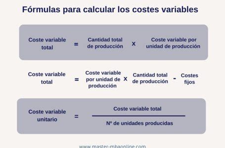 Costes Variables Qu Son Y F Rmulas Blog Mba Online