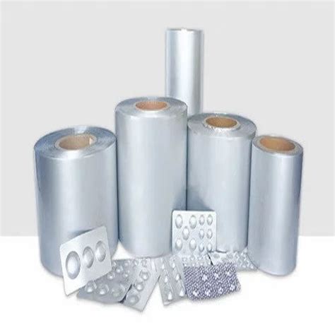 Silver Aluminium Pharma Tablet And Capsule Packaging Foil Packaging Type