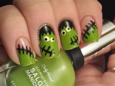 Frankenstein Nail Art | Celestal Nails