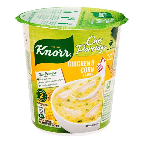 Knorr Instant Cup Porridge Chicken And Corn Ntuc Fairprice