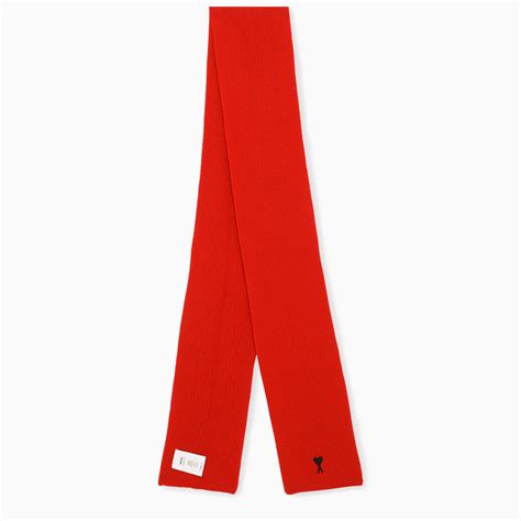 Ami Paris Red Ami De Coeur scarf | TheDoubleF