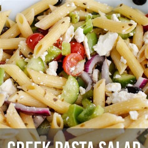 Easy Greek Pasta Salad Recipe Thirty Handmade Days