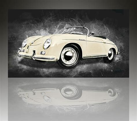 Leinwand Bild Porsche Speedster Auto Abstrakt Wand Bilder Kunstdruck