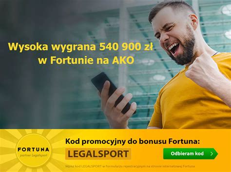 Ogromna wygrana u bukmachera Ponad 500 tys zł na AKO w Fortuna