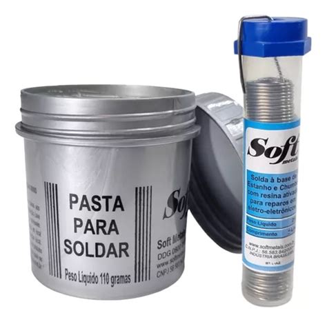 Kit Solda Estanho Tubete G E Pasta Para Soldar G Parcelamento