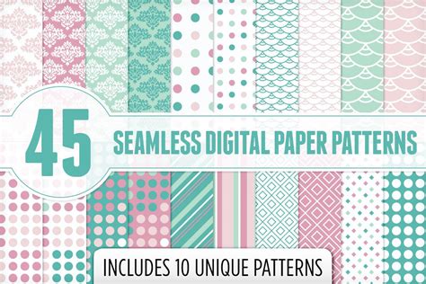 Seamless Digital Paper Patterns 1 Graphic Patterns Creative Market