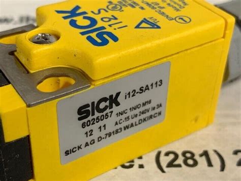 Sick Safety Interlock Switch I12 Sa113 W Warranty Ebay