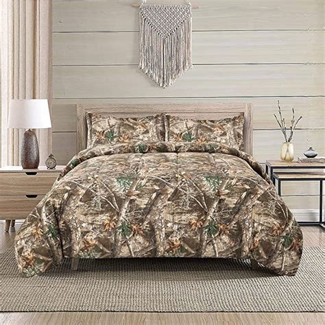 Realtree Edge Camo Comforter Set Queen Size 3 Piece Bedding Set