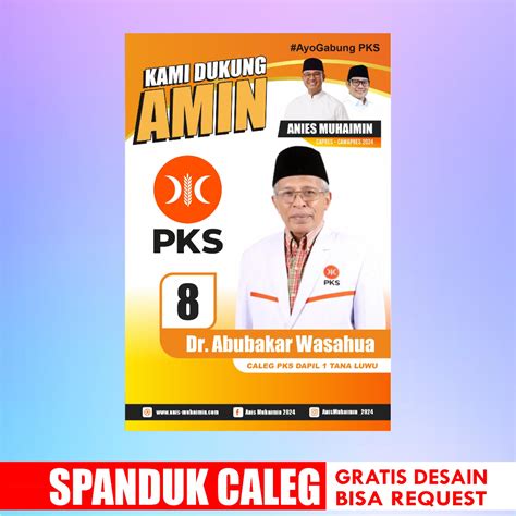 Jual Spanduk Caleg Pks Spanduk Pemilu Banner Caleg Shopee Indonesia