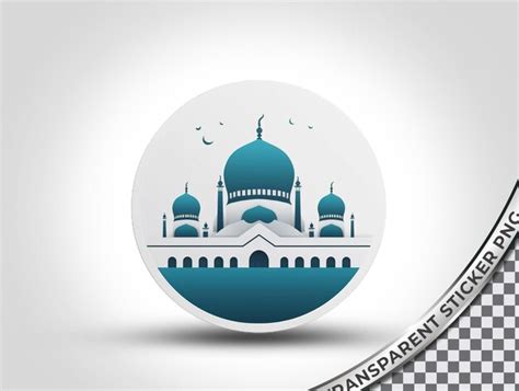 Premium PSD Psd Transparent Mosque Sticker