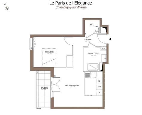 Appartement nC16 Le Paris de L Elégance T2 de 45 m² à Champigny sur