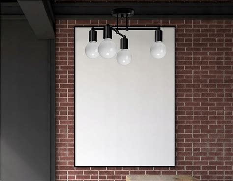 Lampa Sufitowa Wisząca Czarna Poczwórna Loft 71160 sklep BRW