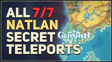 All Natlan Secret Teleport Waypoints Locations Genshin Impact Youtube