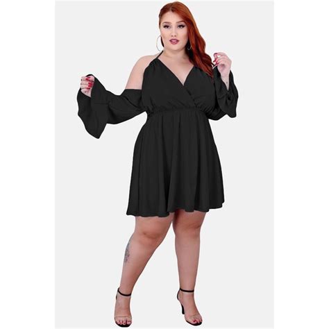 Vestido Curto Feminino Plus Size Ciganinha Bojo Alcas De Amarrar