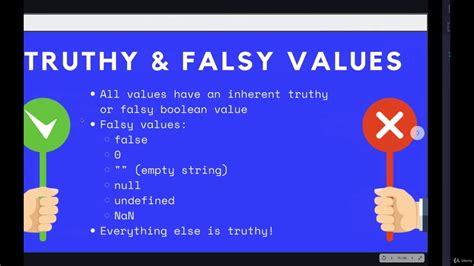 Controlling Program Logic And Flow Truthy And Falsy Values The Modern Javascript Bootcamp Youtube