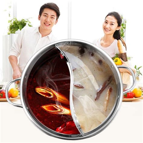 Multifunction Shabu Shabu Pot Dual Sided Stainless Steel Hot Pot Chafing Dish Cookware Lazada PH