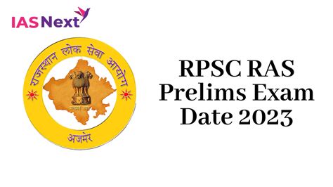 Rpsc Ras Prelims Exam Date