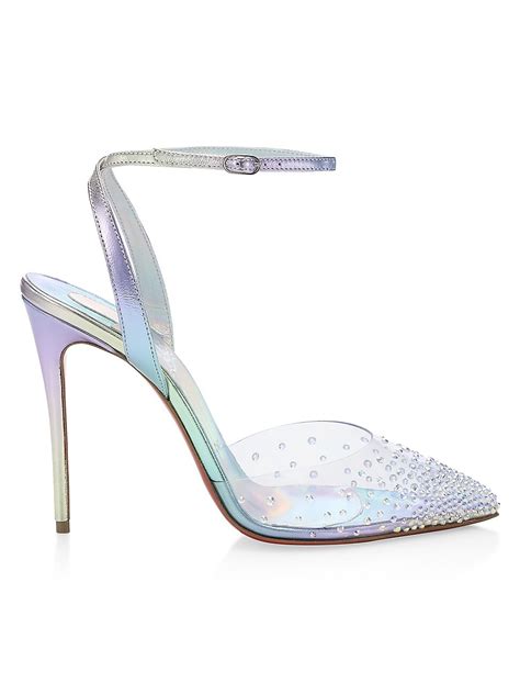 Christian Louboutin Spikaqueen Embellished Pvc Sandals Editorialist