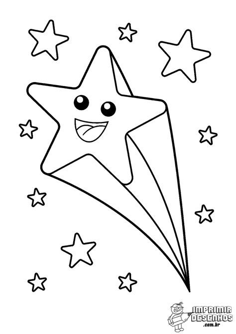 Estrela Feliz Para Colorir Imprimir Desenhos