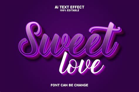 Sweet Love 3D Text Effect | Layer Styles ~ Creative Market