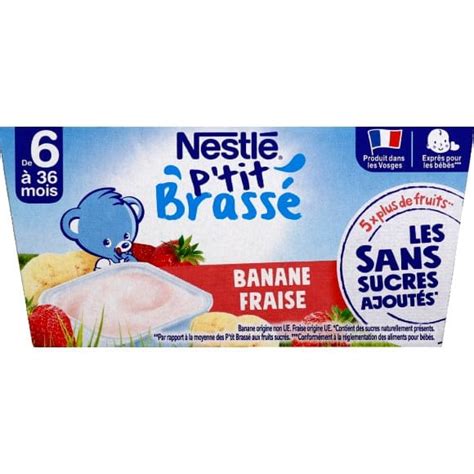 Nestle Nestle P Tit Brasse Fraise Banane X G D S Mois Monoprix Fr