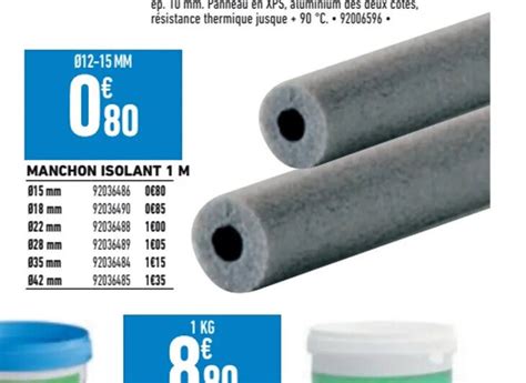 Promo Manchon Isolant M Chez Brico Cash