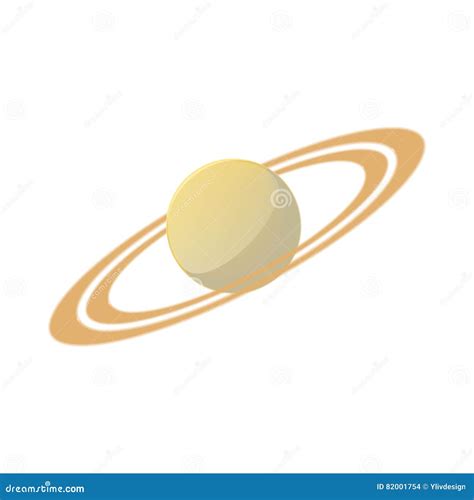 Icono Del Planeta De Saturn En Estilo De La Historieta Ilustraci N Del