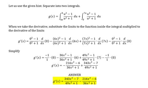 [solved] Find The Derivative Of The Function 7x 17x 7x 2 1 G X Du