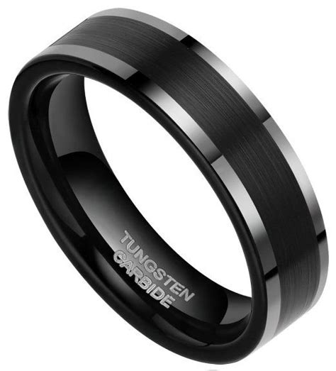 TIGRADE 5mm 6mm 7mm 8mm Titanium Ring Wedding Engagement Band Comfort