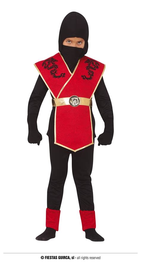 Ninja Kostuum Kind Roodzwart Feestbazaarnl