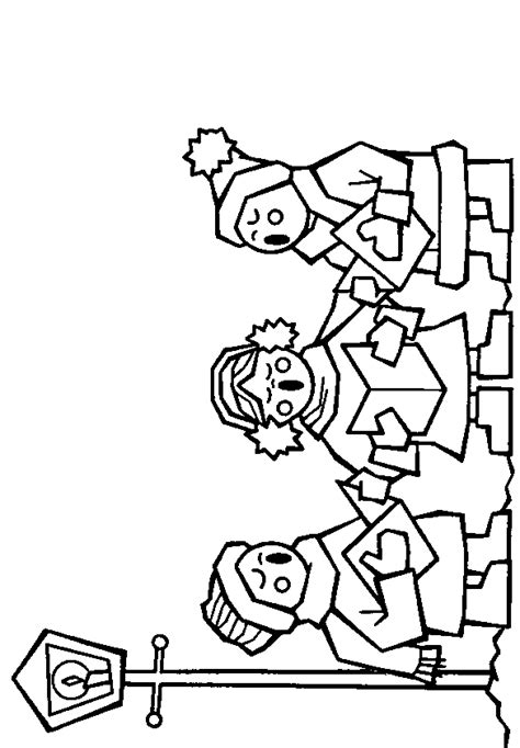 Carol Singers Colouring Pages Page 3