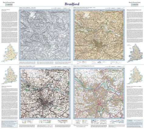 Bradford 1843 Past And Present Sheet Map Francis Frith