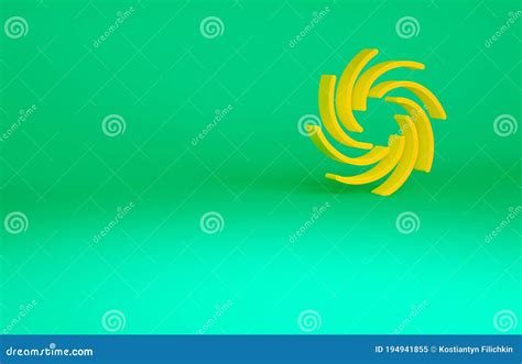 Orange Tornado Icon Isolated On Green Background Cyclone Whirlwind