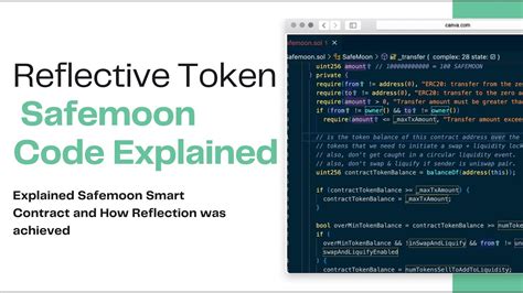 Reflective Tokens Safemoon Contract Explained Part Youtube