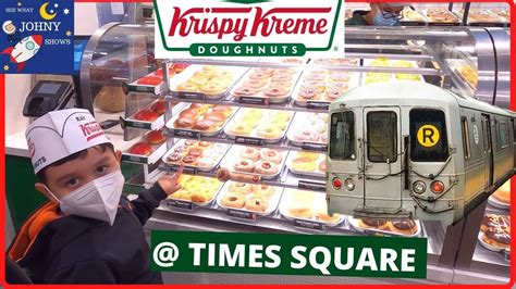 Johny S MTA Subway Train Ride To Times Square Krispy Kreme Doughnut