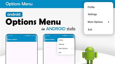 Options Menu In Android Studio Tutorial Youtube