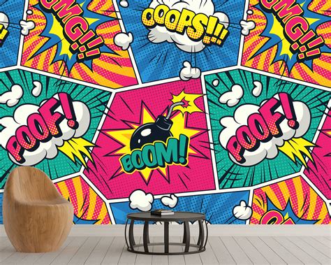 Pop Art Comic Heroes Wall Art Comics Wallpaper Posters Decor - Etsy