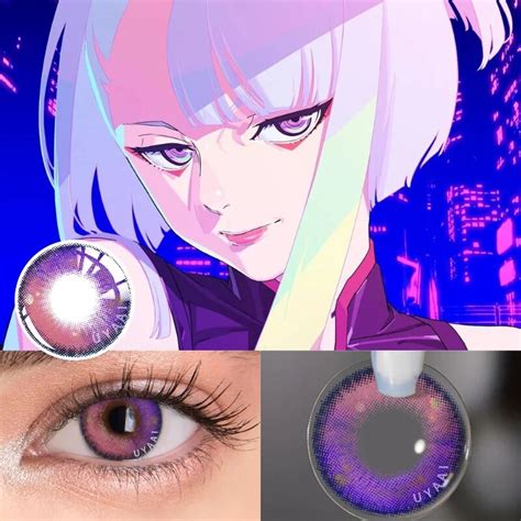 Uyaai Pair Violet Cosplay Contact Lenses For Eyes Halloween Makeup