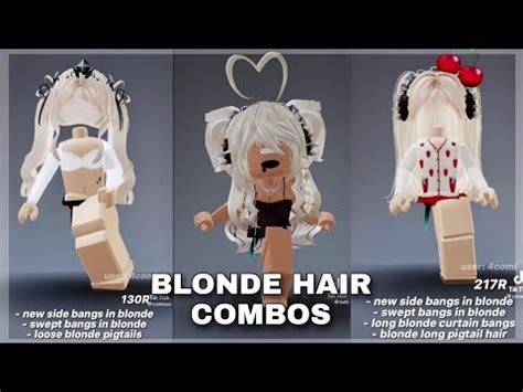 Roblox Blonde Hair Combos Tiktok Compilation Youtube