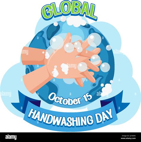 Global Handwashing Day Banner Design Illustration Stock Vector Image