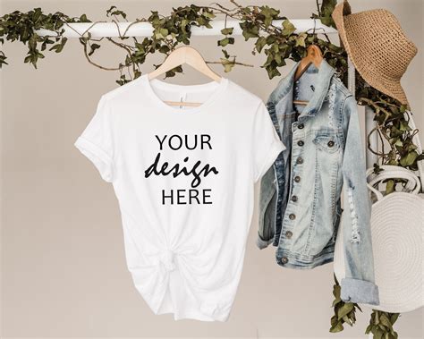 Digital Prints Prints Art And Collectibles Bella Canvas White Shirt Model