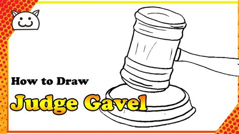 How To Draw Judge Gavel YouTube