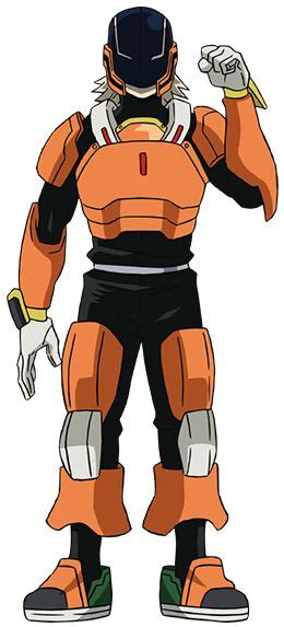 An Orange And Black Robot Standing In Front Of A White Background With