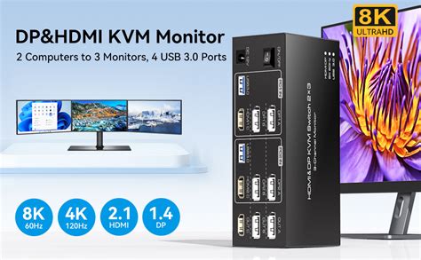 Atlahet Kvm Switch Monitors Computers K Hz K Hz Hdmi